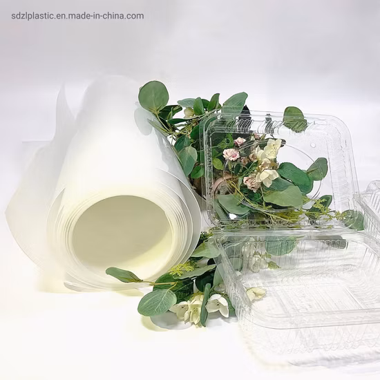 Folha de filme transparente PET PVC PP PLA Folha de plástico Rolos de filme Filme bioplástico transparente para embalagens farmacêuticas/alimentares