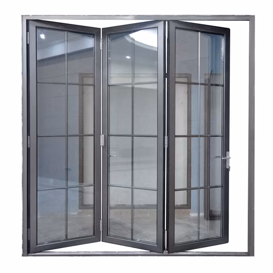 Portão de entrada duplo de ferro Segurança Design exterior Metal Fogo Pátio Interior Varanda Cozinha Aço Vidro Madeira PVC Alumínio Alumínio Porta de janela deslizante dobrável